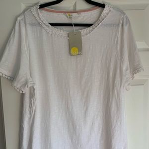 NWT Gorgeous Boden Top with Scallop Detail